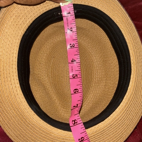 TALULA Aritzia Fedora Azure Skies Pelham Straw hat S/M - Picture 9 of 11